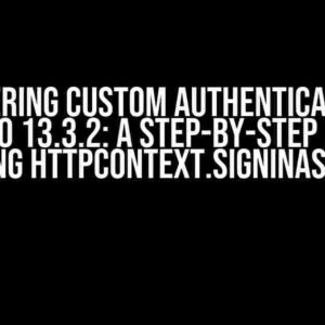 Conquering Custom Authentication on Umbraco 13.3.2: A Step-by-Step Guide to Using HttpContext.SignInAsync