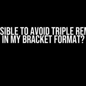 Is it possible to avoid triple rematches in my bracket format?