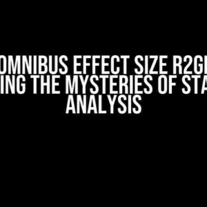 The Omnibus Effect Size R2GLMM: Unraveling the Mysteries of Statistical Analysis